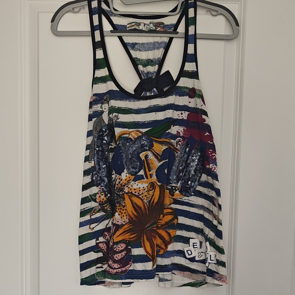 Desigual Multicolor Graphic Tank Top